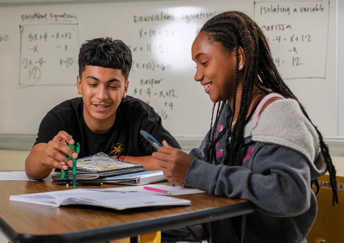 Students learning together